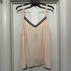 The Limited Light Peach Cream Camisole with Black Trim